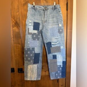 OLI & HALI PATCHWORK DENIM JEANS - NEW - XL